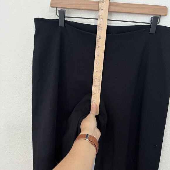 Eileen Fisher Womens Stretch Pull-On Easy Pants Black size Large Tapered Ankle - Picture 5 of 7